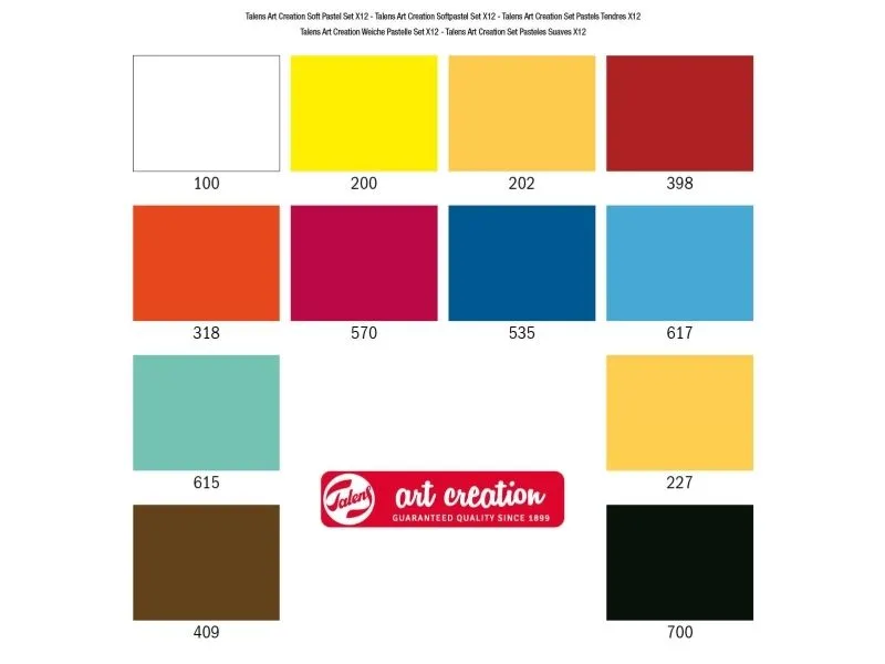 Talens Art Creation myk pastel sett | 12 farger