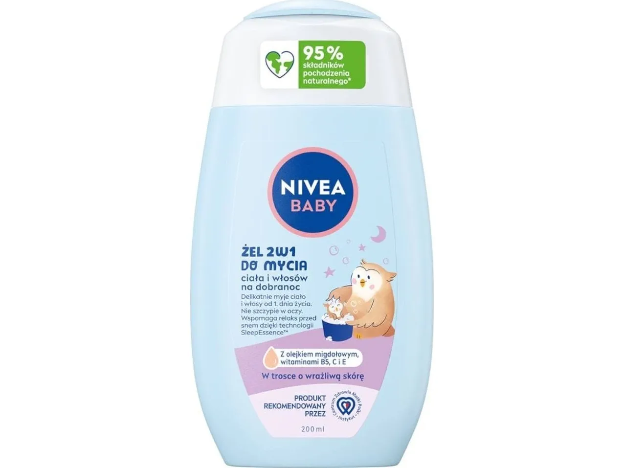 Nivea Baby 2in1 kropps- og hårvaskegel for god natt 200ml