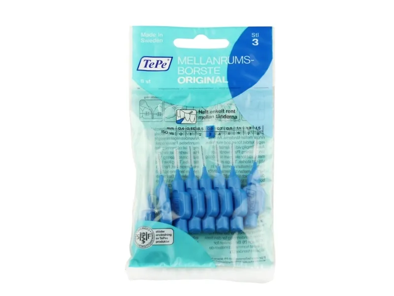 TePe Original interdentalbørster 3 blå (0,6 mm) - 8 stk