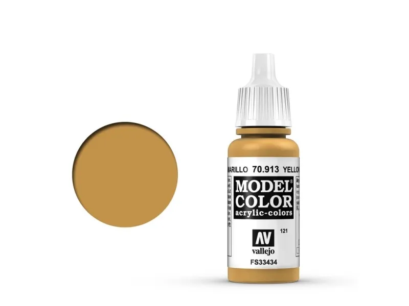 Vallejo 70.913, Ochre, Gult, Acryl maling, Hard, 17 ml, 1 stykker