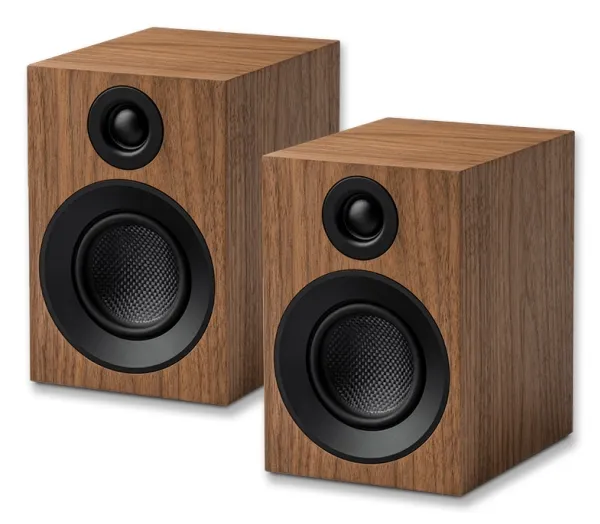 Pro-Ject Speaker Box 3 E Carbon, 2-veis, 2.0 kanaler, Koblet med ledninger (ikke trådløs), 100 W, 83 - 20000 Hz, Valnøtt