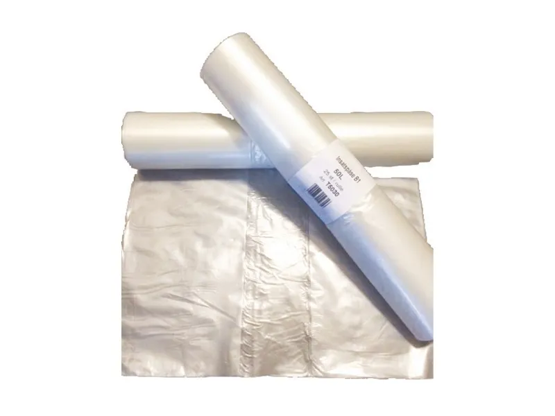Affaldsposer, 50 l, 30 µm, HxB: 85 x 35 cm, klar, pakke med 25 stk