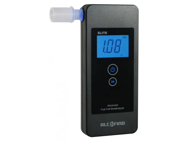 HI-TECH MEDICAL ALCOFIND ELITE, Svart, Platinum electrochemical sensor, ‰, Akrylonitril-butadien-styren (ABS), 0 - 5%, 0,05%