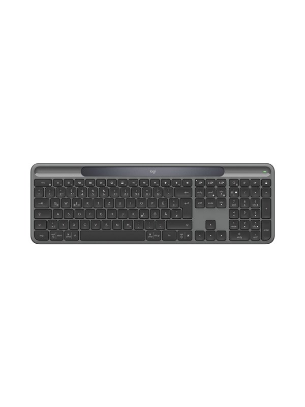 Logitech K980 Signature Slim Solar+ for Business - Tastatur - Tysk - Grå