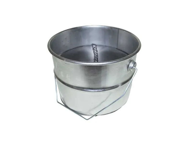 Lysspand - Blank Metal - Sort - Udendørs - Brændetid 50 timer - (pk. 2 stk.)