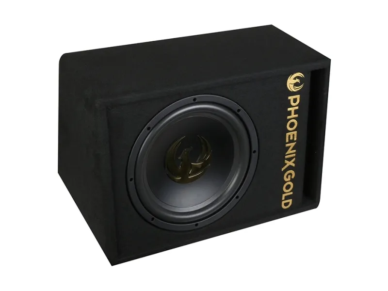 Phoenix Gold 12 subwoofer m kabler og fjernbetjening