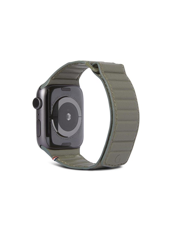Decoded - Leather Magnetic Traction Strap 44/42mm Olive