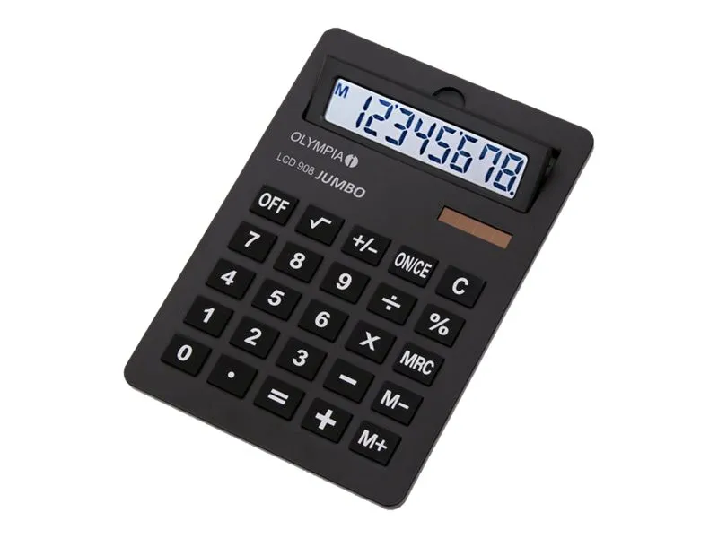 Olympia LCD 908 Jumbo - Skrivebordskalkulator - 8 sifre - batteri, solpanel