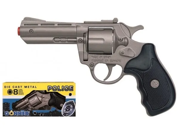 Gonher metal politirevolver med 8 patroner - 239861