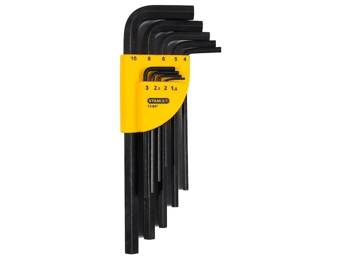 STANLEY sekskant vinkelskrujernsett 10 mm 9 deler