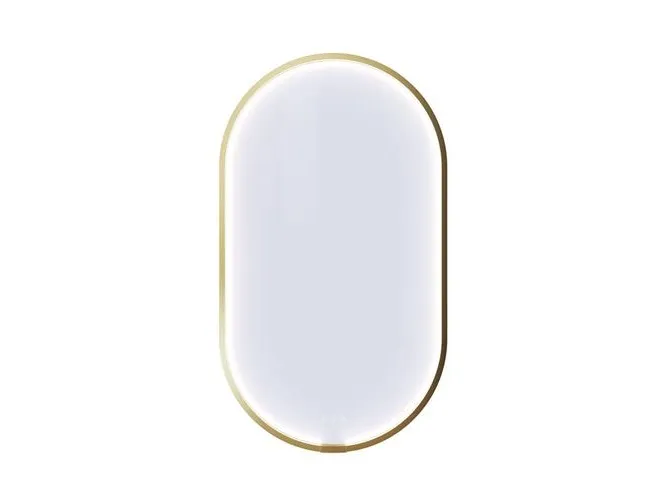Dansani Moon rammespejl 105 x 60 cm med LED lys, messing