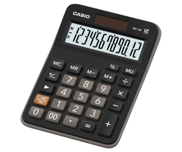 Bordkalkulator CASIO MX-12B, 106,5 x 147 x 29 mm