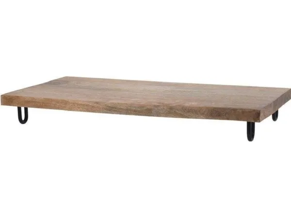 Home Styling Collection Serviravimo lenta medinė ant kojų 49x25 cm