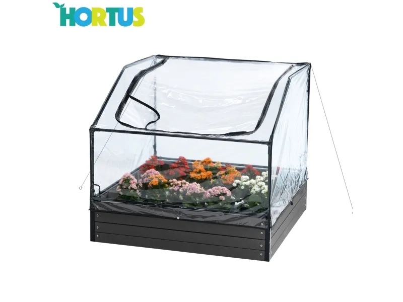 HORTUS Bed-drivhus lav, 109 x 109 x 40/70 cm (211-101)