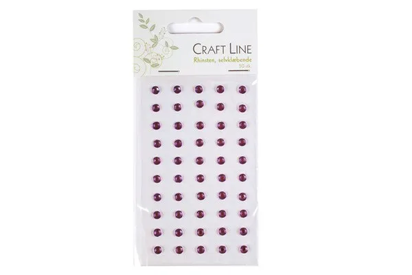 Rhinestones 5 mm, 50 stk lilla