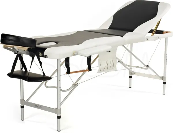 Bodyfit massasjeseng 3-segmenter aluminium svart/hvit (1038)