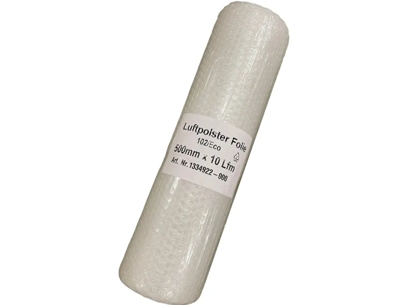 Boblefolie i ruller, 500 mm x 10.00 m 2 lag, COEX-film, transparent Lille boble, pakke a 36 ruller
