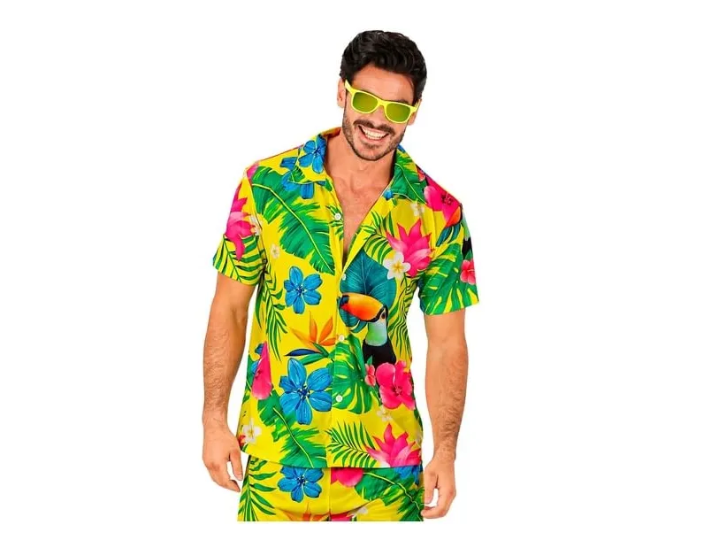Gul hawaii skjorte