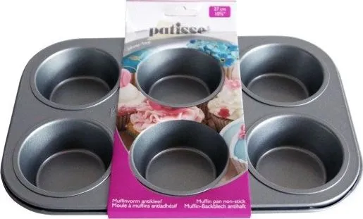 Patisse Muffinsform 6 stk 27 cm Sølv Universal topp