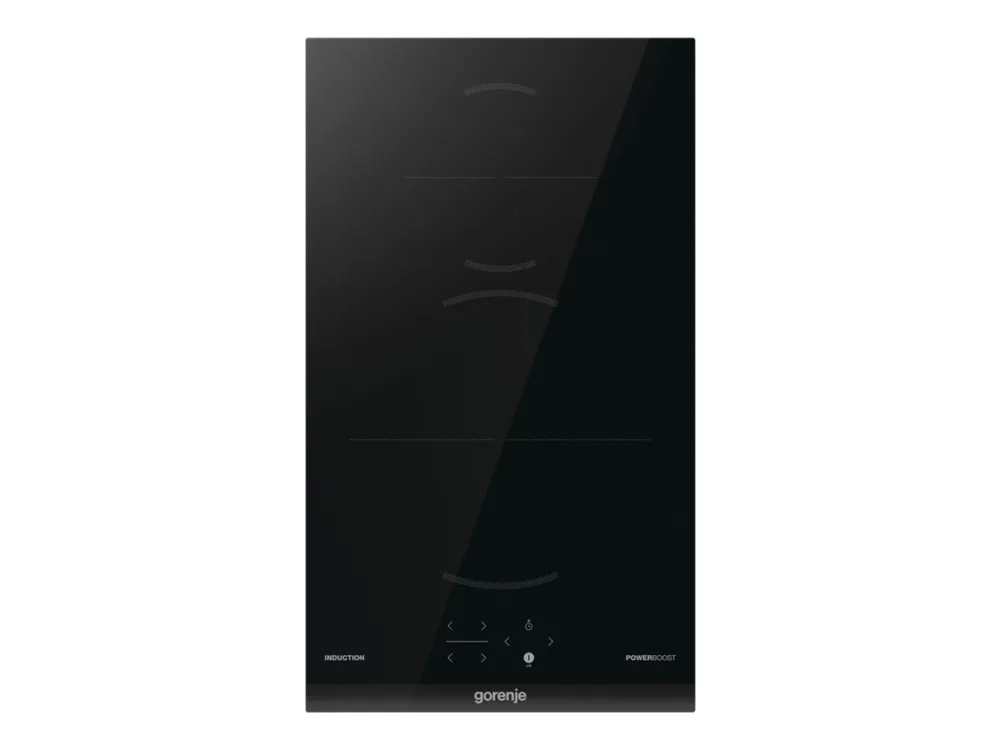 Gorenje G400 GI3201BC - Induksjonskomfyrtopp - 2 plater - Nisje - bredde: 28.3 cm - dybde: 49 cm - uten ramme, - med fasettert frontkant - svart