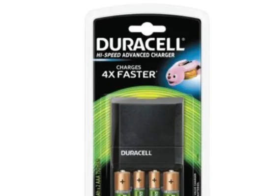 Duracell CEF27 - 0,75 t batterilader - (for 4xAA/AAA) 2 x AA-type - NiMH - 1300 mAh - med 2 x AAA NiMH 750 mAh ladbare batterier