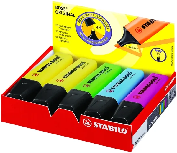 STABILO BOSS Original, 10 stykker, Multi, Multi, Plast