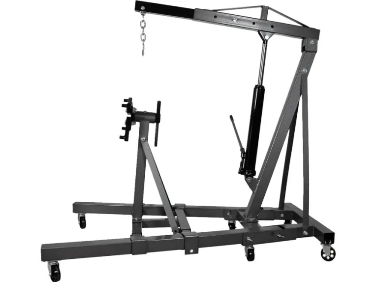 AWTOOLS verkstedkran 2T + monteringsvogn for motor
