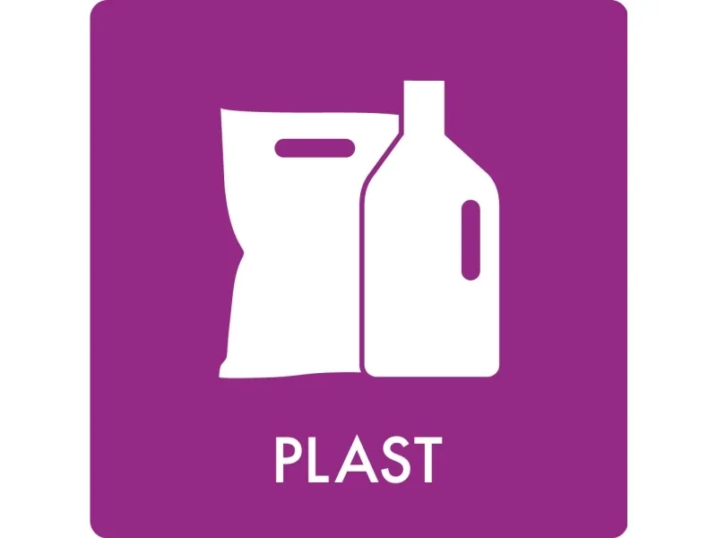 Piktogram PLAST 12x12 cm,stk