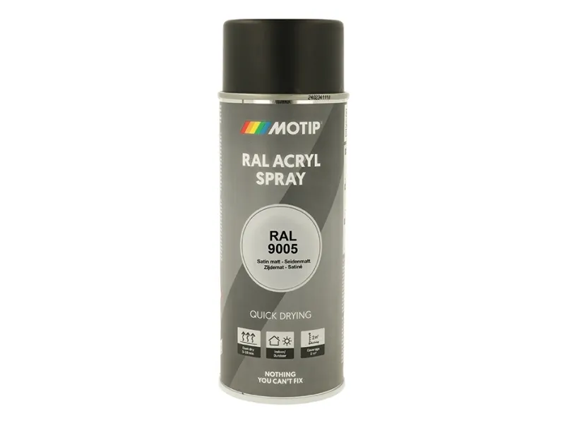 Motip Ral 9005 satin matt deep black