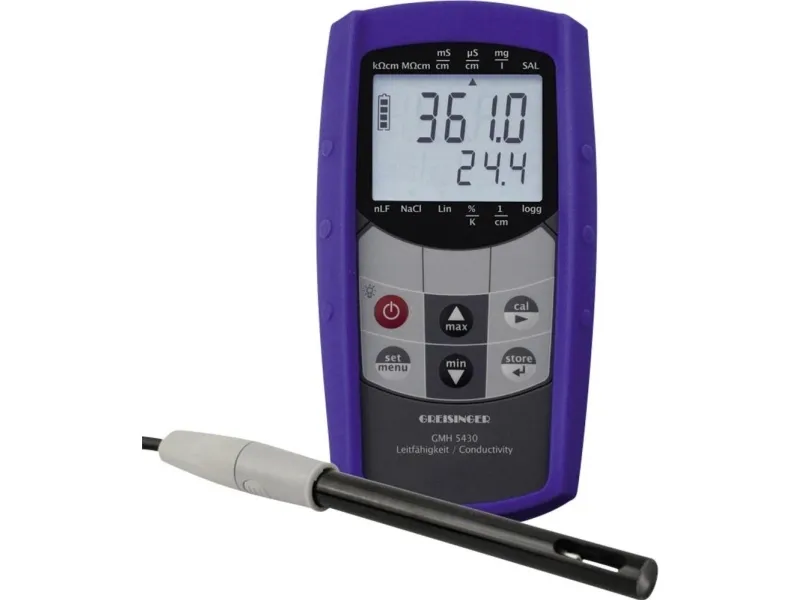 Greisinger GMH 5430-400 kombimåleapparat ledningsevne, salinitet, oppløste stoffer (TDS), temperatur