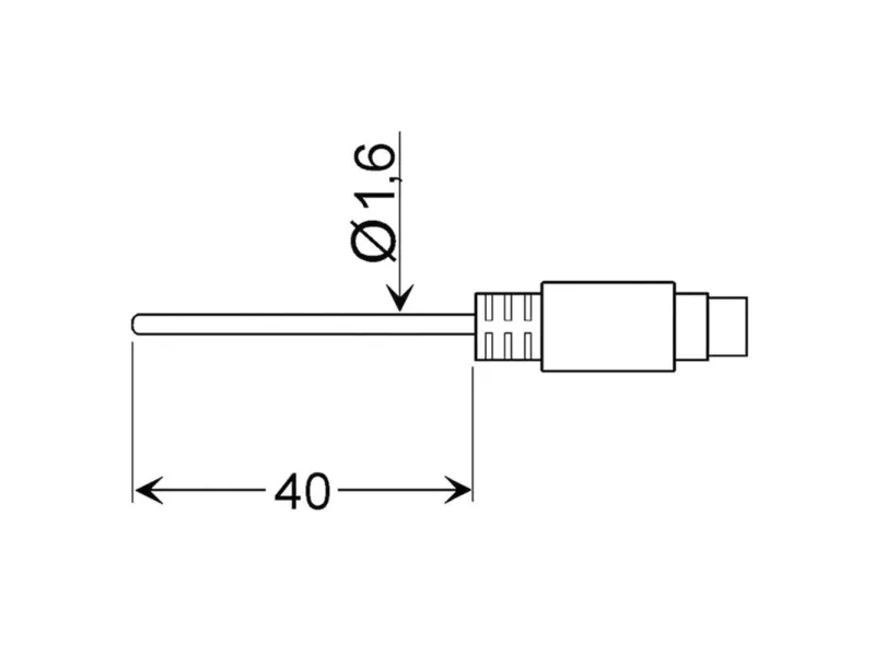 Greisinger GLF 401 MIN luftsensor -25 til 70 °C Pt100