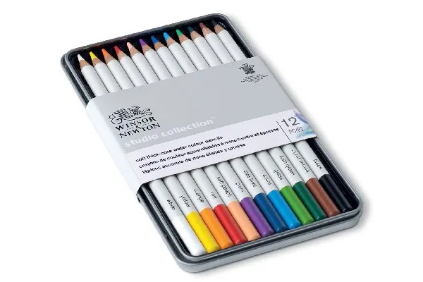 Precision pencil fargeblyanter 12 stk i metallboks
