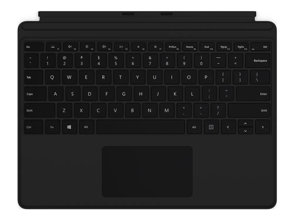 Microsoft Surface Pro Keyboard - Tastatur - med styrepute - bakbelysning - Tysk - svart - for Surface Pro X