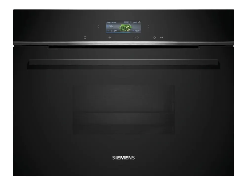 Siemens iQ700 CD714GXB1 - Dampovn - innebygd - Wi-Fi - fordypning - bredde: 56 cm - dybde: 55 cm - høyde: 45 cm - svart