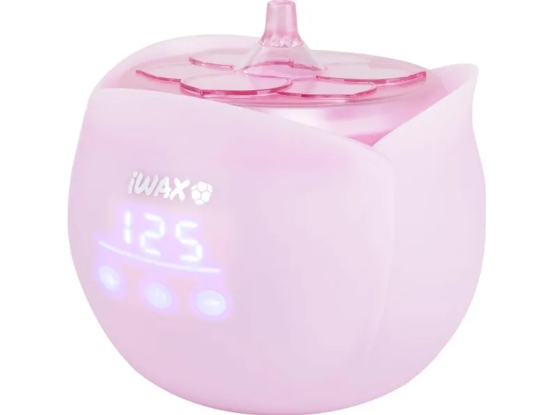 iWax blomste voksvarmer 40W 450 ml rosa