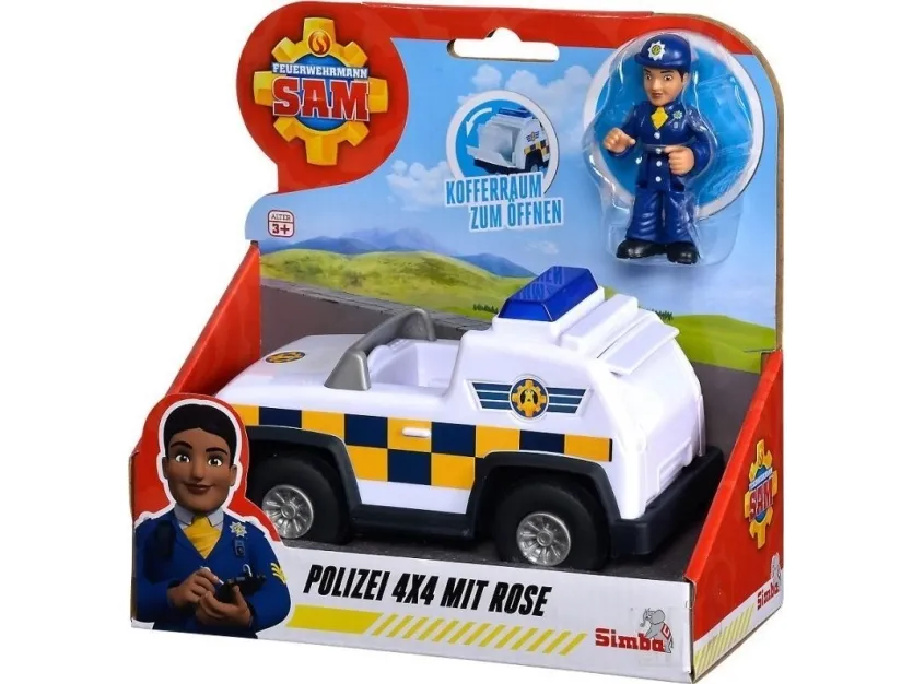 Simba Sam Police 4x4x with Rose Figurine