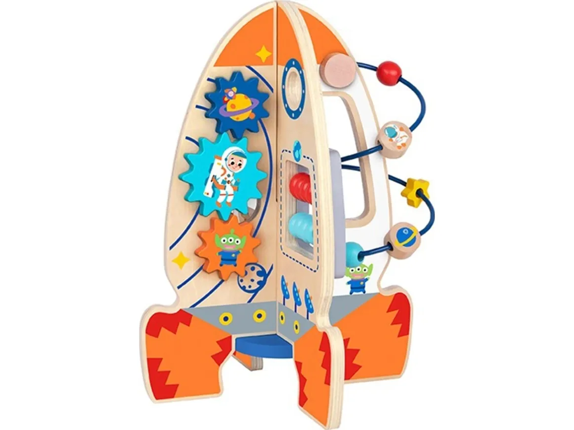 Tooky Toys “Takey Toy Light Wooden” treleketøy, multifunksjonell rakett