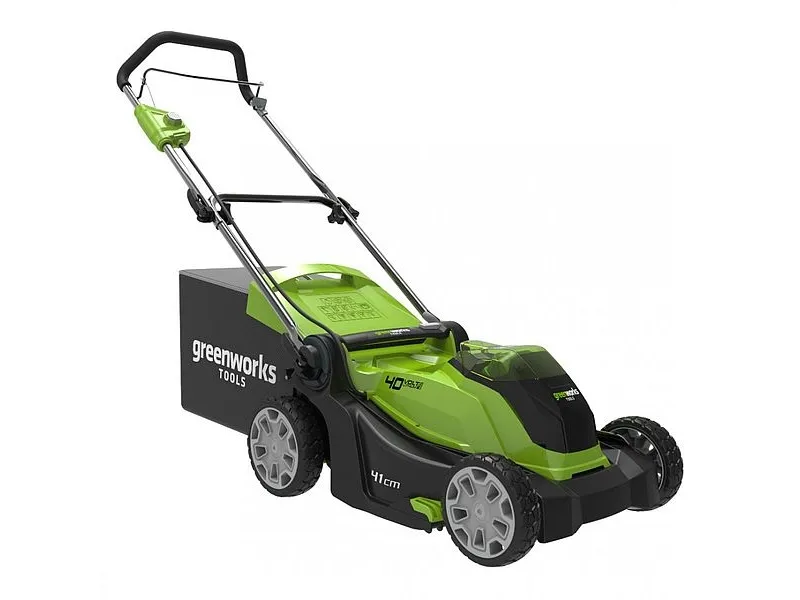 Greenworks G40LM41 Batteri gressklipper 40V - Inkl. 4 Ah batteri og lader