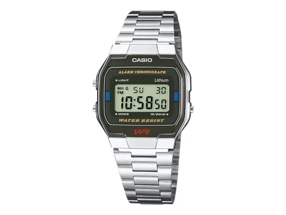 Casio A163WA-1QES, vanntett, elektronisk