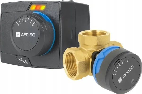 Afriso 3-veis blandeventil roterende ARV 384 Vario ProClick + aktuator ARM 343 ProClick DN25 Rp1 Kvs 4,5-12