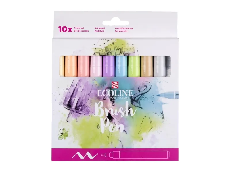 Ecoline Brush Pen-sett Pastell | 10 farger