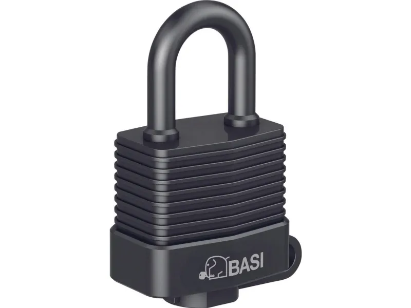 Basi 6150-3000 hengelås 39 mm ulike farger sort nøkkellås