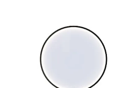 Dansani Moon rammespejl Ø75 cm med LED lys, sort