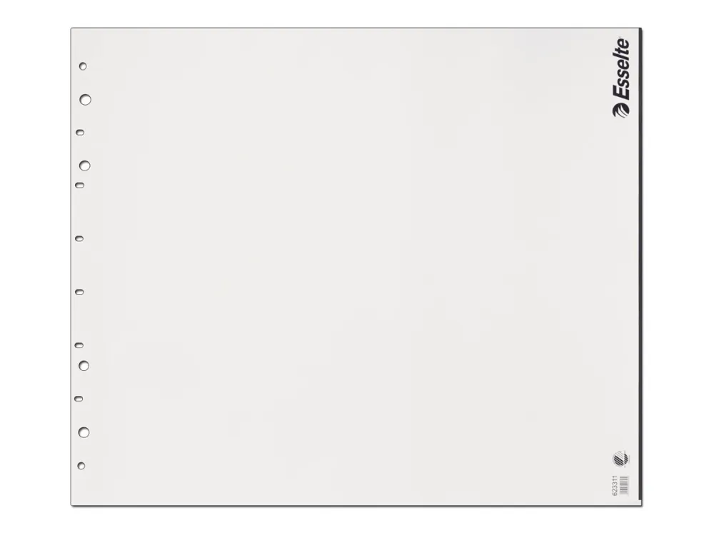 Esselte Standard - Flippoverblokk - 850 x 720 mm - 25 ark - hvit - 12 hull