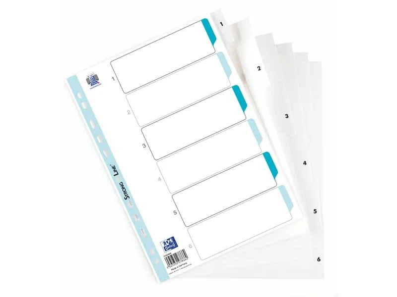 Elba 100204806, Hvit, Polypropylen (PP), A4, 0,12 mm, 6 stykker