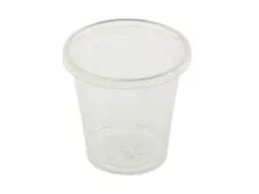 Plastglass 3 cl shotglass Ø45xH45mm Biologisk nedbrytbar PLA Klar - (30 pakker x 100 stk./kartong)