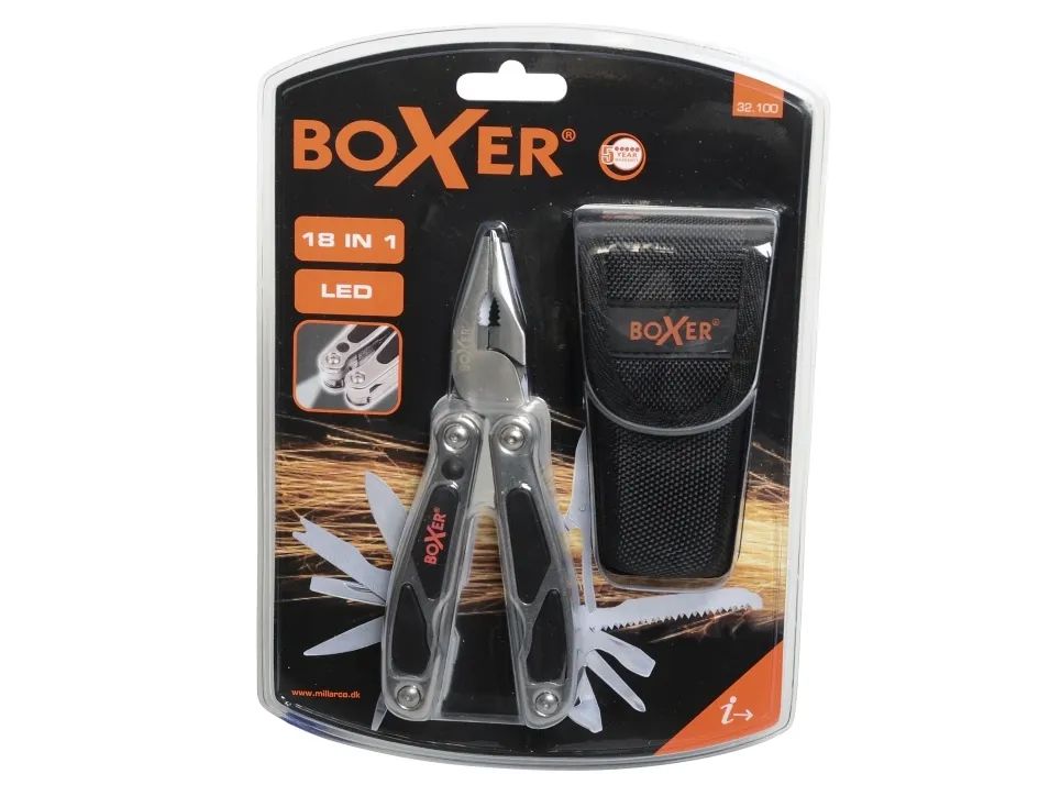 BOXER multiverktøy med LED