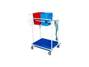 Rengøringsvogn 2 spande 13 ltr med Bakke/Net/Kurv,stk