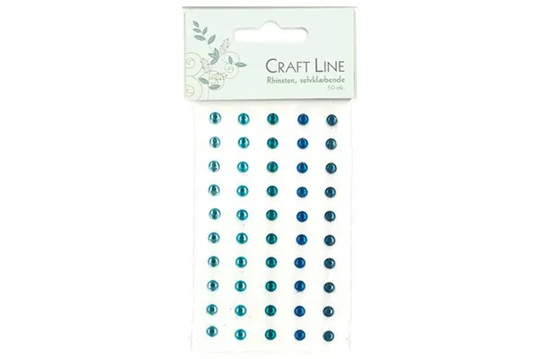 Rhinestones 5 mm 50 stk blå mix