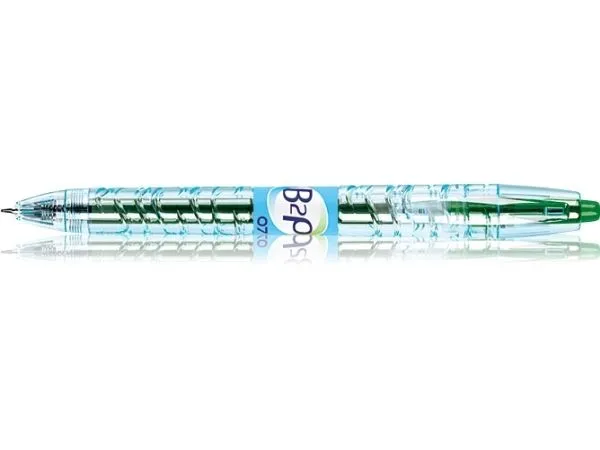Pilot B2P, Grønn, Gjennomsiktig, Grønn, Plastikk, 0,7 mm, 0,39 mm, 10 stykker